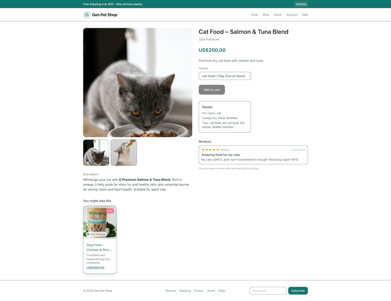 Product page