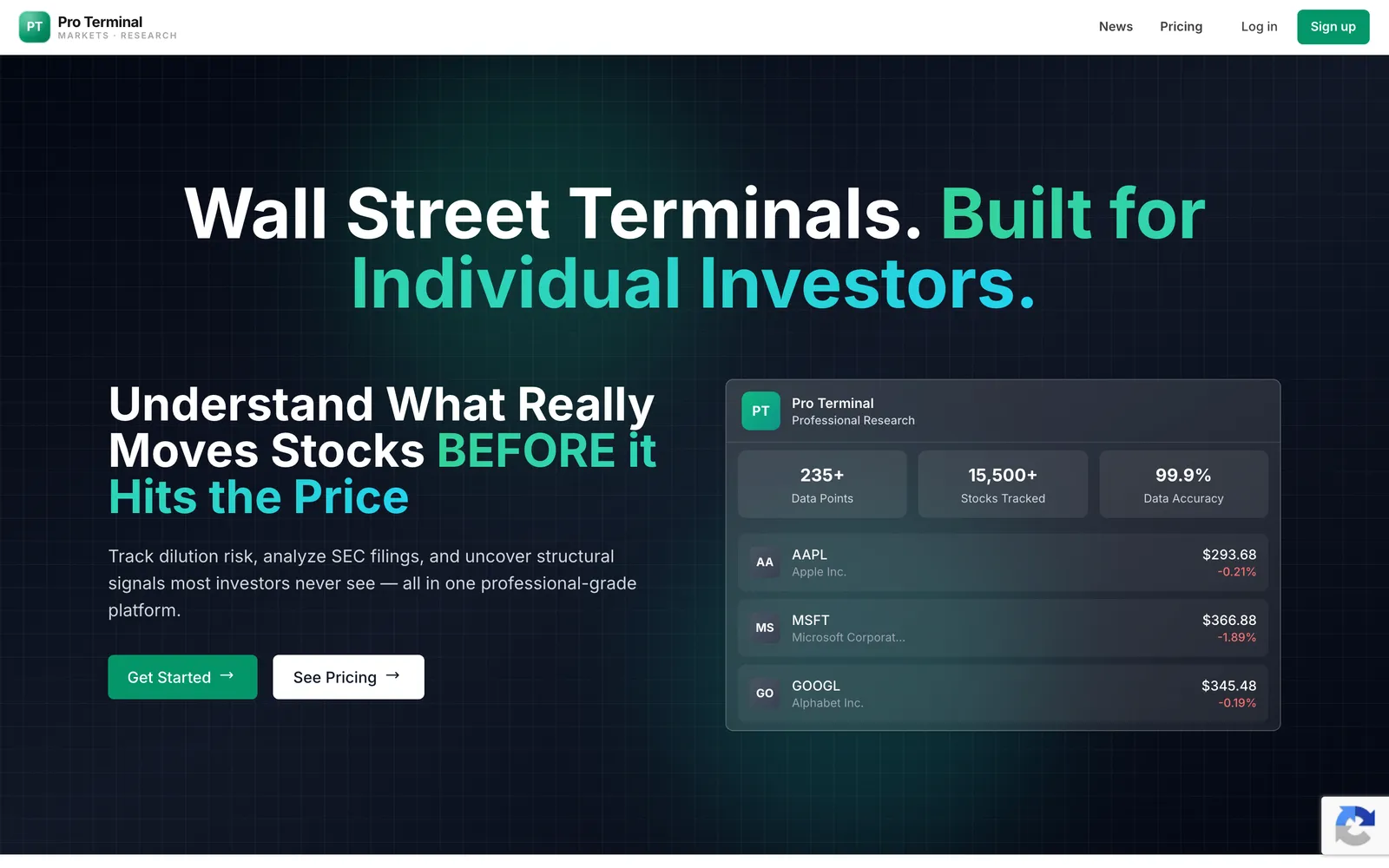 ProTerminal.io — Institutional-Grade Market Terminal